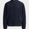 Marinblå Ralph Lauren Hybrid Bomberjackor för män Marinblå Ralph Lauren Hybrid Bomberjackor för män