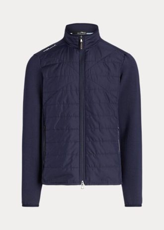 Marinblå Ralph Lauren Hybrid Mockneck-jackor för män