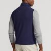Marinblå Ralph Lauren Hybrid Mockneck-väst för män Marinblå Ralph Lauren Hybrid Mockneck-väst för män