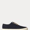 Marinblå Ralph Lauren Indigo Canvas Sneakers för kvinnor Marinblå Ralph Lauren Indigo Canvas Sneakers för kvinnor