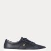 Marinblå Ralph Lauren Janson II Sneakers i nappaläder för kvinnor Marinblå Ralph Lauren Janson II Sneakers i nappaläder för kvinnor