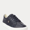 Marinblå Ralph Lauren Janson II Sneakers i nappaläder för kvinnor Marinblå Ralph Lauren Janson II Sneakers i nappaläder för kvinnor
