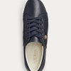 Marinblå Ralph Lauren Janson II Sneakers i nappaläder för kvinnor Marinblå Ralph Lauren Janson II Sneakers i nappaläder för kvinnor