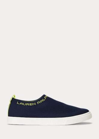 Marinblå Ralph Lauren Jordyn Slip-On Sneakers för kvinnor