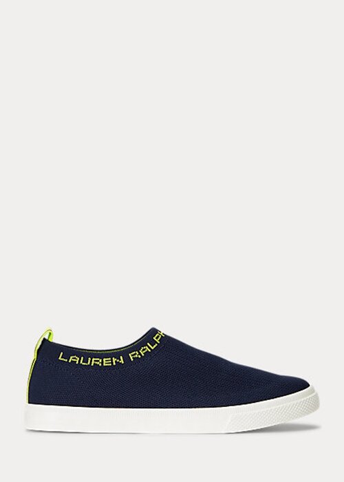 Marinblå Ralph Lauren Jordyn Slip-On Sneakers för kvinnor Marinblå Ralph Lauren Jordyn Slip-On Sneakers för kvinnor