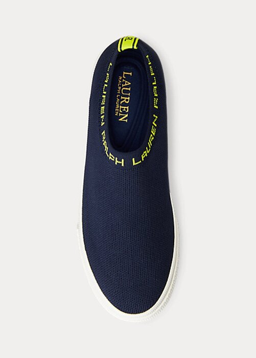 Marinblå Ralph Lauren Jordyn Slip-On Sneakers för kvinnor Marinblå Ralph Lauren Jordyn Slip-On Sneakers för kvinnor