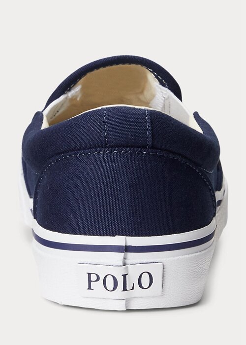 Marinblå Ralph Lauren Keaton Polo Bear Slip-On Sneakers för män Marinblå Ralph Lauren Keaton Polo Bear Slip-On Sneakers för män