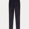 Marinblå Ralph Lauren Leggings i lammskinn i mocka för kvinnor Marinblå Ralph Lauren Leggings i lammskinn i mocka för kvinnor