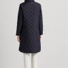Marinblå Ralph Lauren långa vadderade jackor för kvinnor Marinblå Ralph Lauren långa vadderade jackor för kvinnor