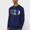 Marinblå Ralph Lauren logotyptröja för män Marinblå Ralph Lauren logotyptröja för män