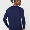 Marinblå Ralph Lauren logotyptröja för män Marinblå Ralph Lauren logotyptröja för män