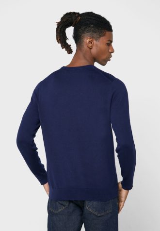 Marinblå Ralph Lauren logotyptröja för män