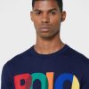 Marinblå Ralph Lauren logotyptröja för män Marinblå Ralph Lauren logotyptröja för män