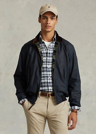 Marinblå Ralph Lauren Oilcloth-jackor för män