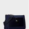 Marinblå Ralph Lauren Oxford Medium Jamey Crossbody-väskor för kvinnor Marinblå Ralph Lauren Oxford Medium Jamey Crossbody-väskor för kvinnor
