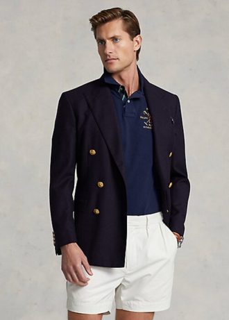 Marinblå Ralph Lauren pikétröjor i klassisk passform för män Marinblå Ralph Lauren pikétröjor i klassisk passform för män