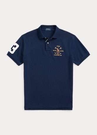 Marinblå Ralph Lauren pikétröjor i klassisk passform för män Marinblå Ralph Lauren pikétröjor i klassisk passform för män
