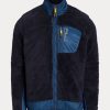 Marinblå Ralph Lauren Pile fleecejackor för män Marinblå Ralph Lauren Pile fleecejackor för män