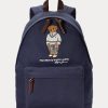 Marinblå Ralph Lauren Polo Bear Canvas Ryggsäckar för män Marinblå Ralph Lauren Polo Bear Canvas Ryggsäckar för män