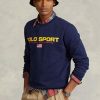 Marinblå Ralph Lauren Polo sportfleecetröja för män Marinblå Ralph Lauren Polo sportfleecetröja för män