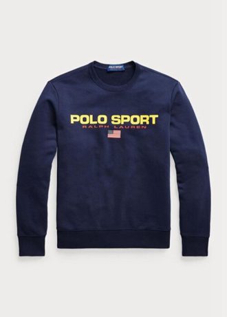 Marinblå Ralph Lauren Polo sportfleecetröja för män