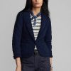 Marinblå Ralph Lauren Quilted Indigo Jerseyjackor för kvinnor Marinblå Ralph Lauren Quilted Indigo Jerseyjackor för kvinnor