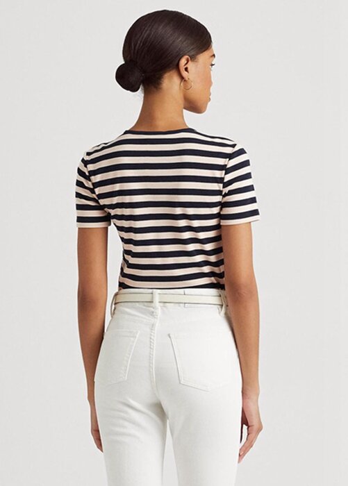 Marinblå Ralph Lauren randiga T-shirts i bomull i stretchig bomull Marinblå Ralph Lauren randiga T-shirts i bomull i stretchig bomull