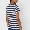 Marinblå Ralph Lauren randiga T-shirts med rund hals för kvinnor