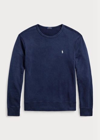 Marinblå Ralph Lauren Spa Terry Sweatshirt för män