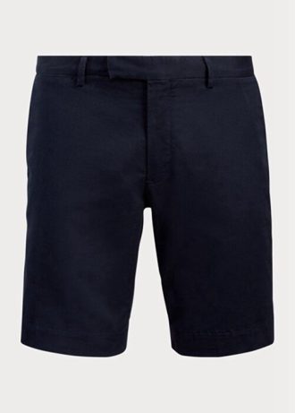 Marinblå Ralph Lauren Stretch Chino-shorts med smal passform för män