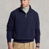 Marinblå Ralph Lauren The Rl fleecetröja för män Marinblå Ralph Lauren The Rl fleecetröja för män