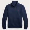Marinblå Ralph Lauren The Rl fleecetröja för män Marinblå Ralph Lauren The Rl fleecetröja för män
