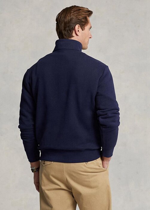 Marinblå Ralph Lauren The Rl fleecetröja för män Marinblå Ralph Lauren The Rl fleecetröja för män