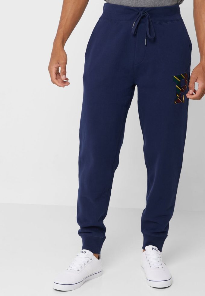 Marinblå Ralph Lauren träningsbyxor med dragsko för män Marinblå Ralph Lauren träningsbyxor med dragsko för män