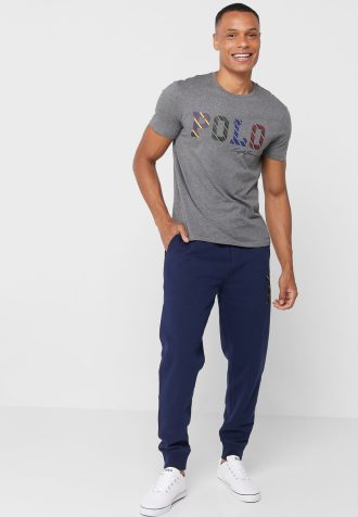 Marinblå Ralph Lauren träningsbyxor med dragsko för män Marinblå Ralph Lauren träningsbyxor med dragsko för män