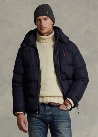Marinblå Ralph Lauren vattenavvisande dunjackor för män