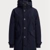 Marinblå Ralph Lauren Vattenavvisande dunparkajackor för män Marinblå Ralph Lauren Vattenavvisande dunparkajackor för män