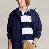Marinblå Ralph Lauren vattenavvisande huvjackor för män Marinblå Ralph Lauren vattenavvisande huvjackor för män