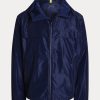 Marinblå Ralph Lauren vattenavvisande huvjackor för män Marinblå Ralph Lauren vattenavvisande huvjackor för män
