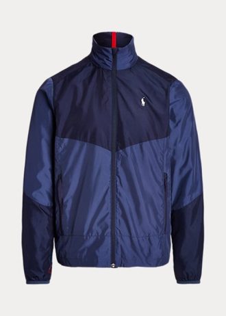 Marinblå Ralph Lauren vattenavvisande Ripstop-jackor för män