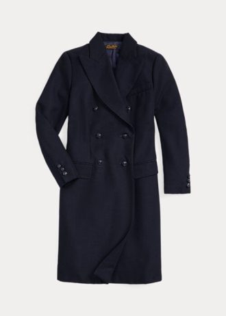Marinblå Ralph Lauren Wool Serge-jackor för kvinnor