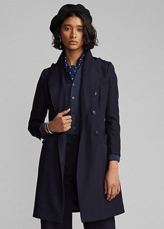 Marinblå Ralph Lauren Wool Serge-jackor för kvinnor