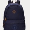 Marinblå ryggsäckar i kanvas med broderade logotyper för män av Ralph Lauren Marinblå ryggsäckar i kanvas med broderade logotyper för män av Ralph Lauren