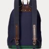 Marinblå ryggsäckar i kanvas med broderade logotyper för män av Ralph Lauren Marinblå ryggsäckar i kanvas med broderade logotyper för män av Ralph Lauren