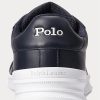 Marinblå/vita mäns Ralph Lauren Heritage Court II lädersneakers Marinblå/vita mäns Ralph Lauren Heritage Court II lädersneakers
