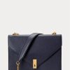 Midnight Navy Dam Ralph Lauren Polo ID läderkuvert Kedja Crossbody-väskor Midnight Navy Dam Ralph Lauren Polo ID läderkuvert Kedja Crossbody-väskor