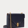 Midnight Navy Dam Ralph Lauren Polo ID läderkuvert Kedja Crossbody-väskor Midnight Navy Dam Ralph Lauren Polo ID läderkuvert Kedja Crossbody-väskor