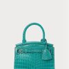 Mint Ralph Lauren Alligator Mini Rl50 handväska för kvinnor Mint Ralph Lauren Alligator Mini Rl50 handväska för kvinnor