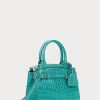 Mint Ralph Lauren Alligator Mini Rl50 handväska för kvinnor Mint Ralph Lauren Alligator Mini Rl50 handväska för kvinnor