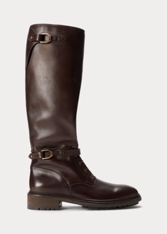 Mörkbruna herrstövlar från Ralph Lauren Welington i kalvskinn